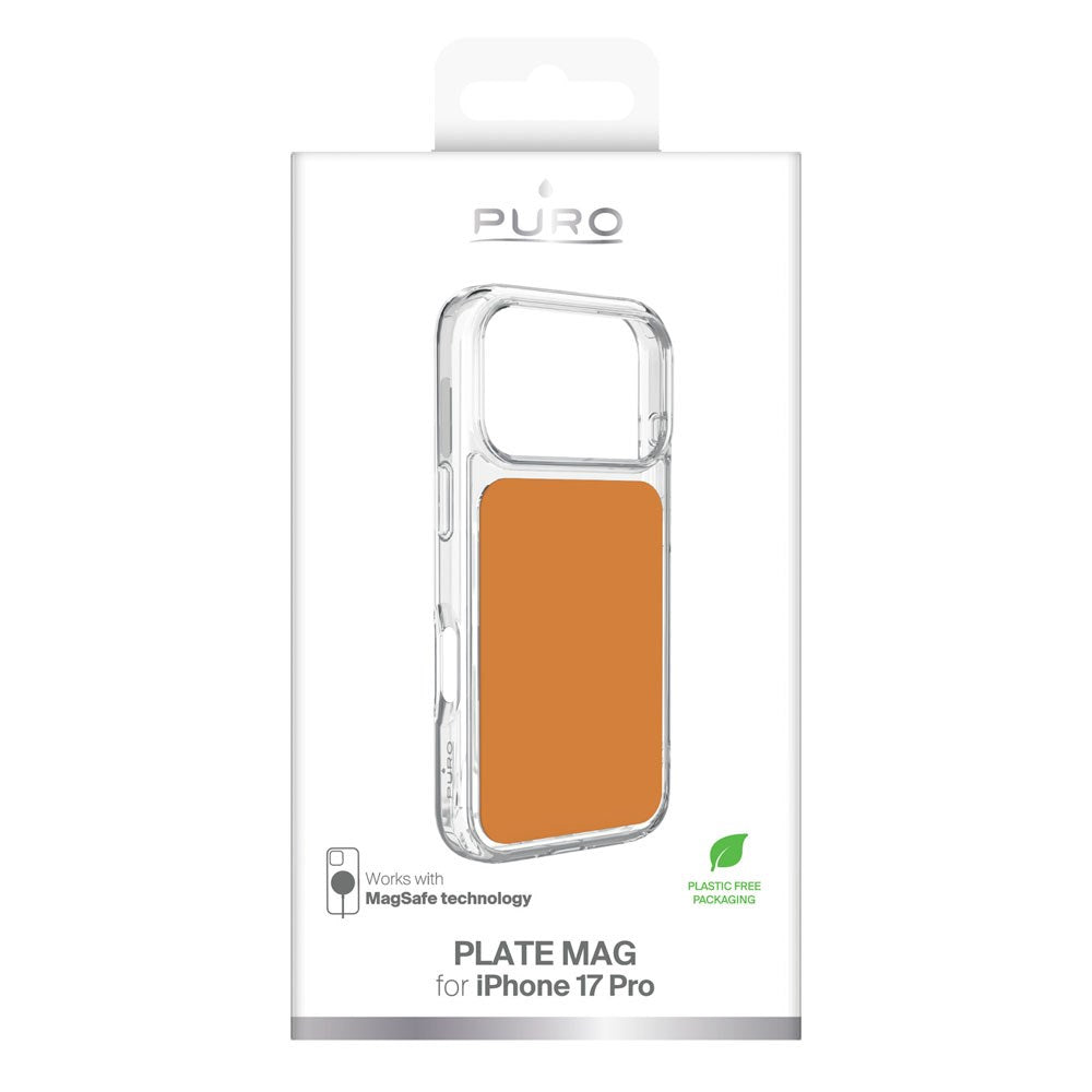 iPhone 17 Pro PURO Clear Mag Skal - Genomskinlig / Orange
