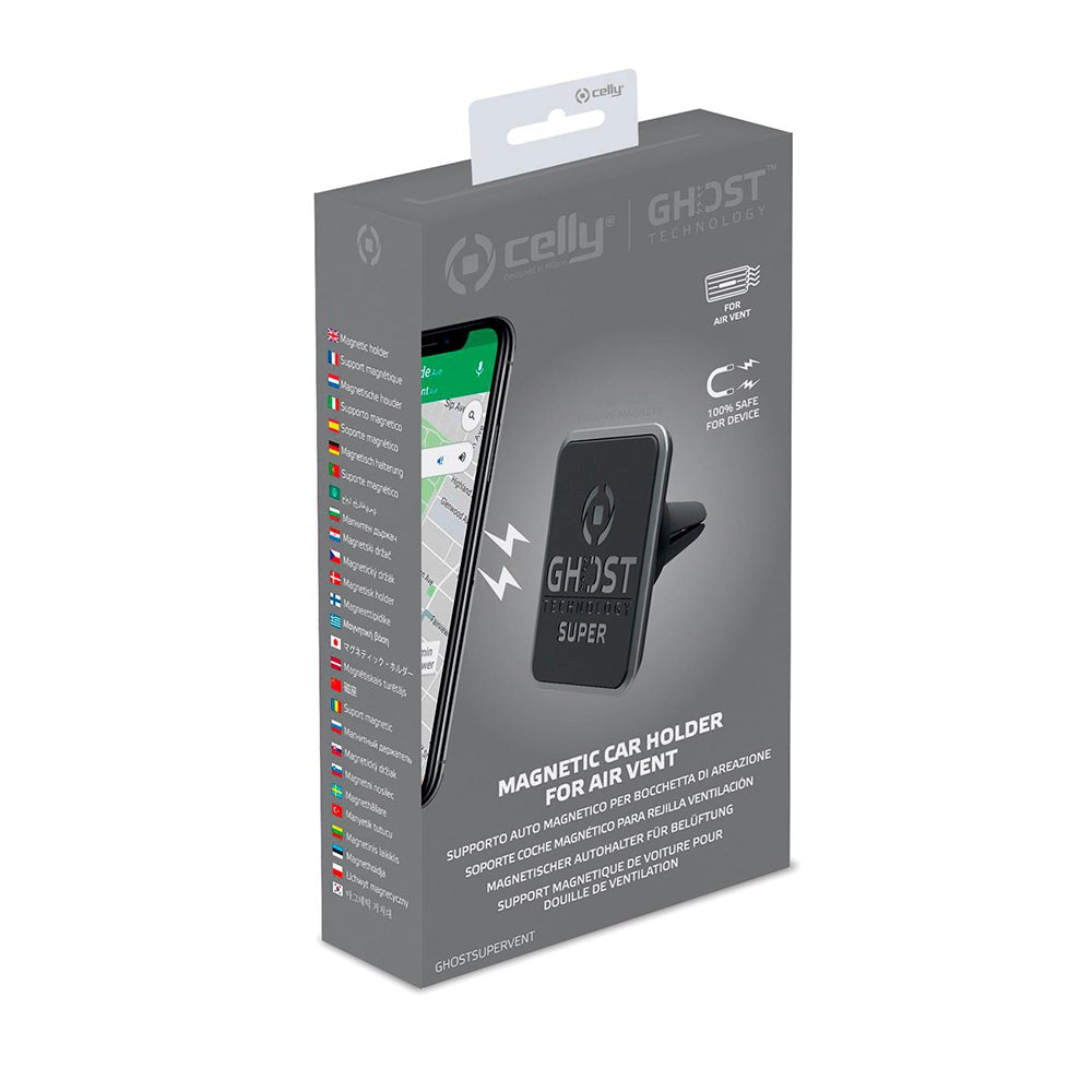 Cely Ghost Super Vent Magnetic Phone Holder for Car - Ventilation Grill - Black