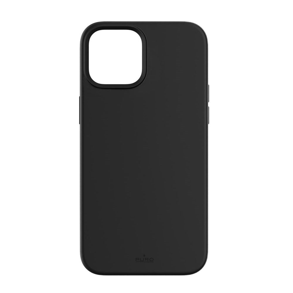 iPhone 12 / 12 Pro Puro Icon Mag Silikon Skal - MagSafe Kompatibel - Svart