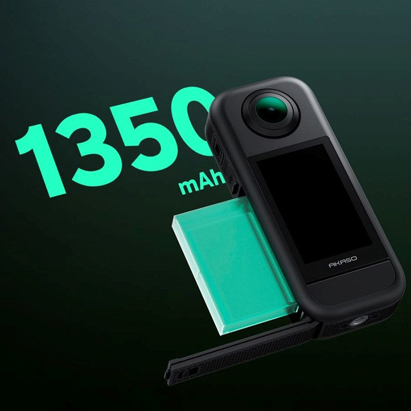 AKASO Bundle med 360-Graders Actionkamera 5.7K & Tillbehör - Svart