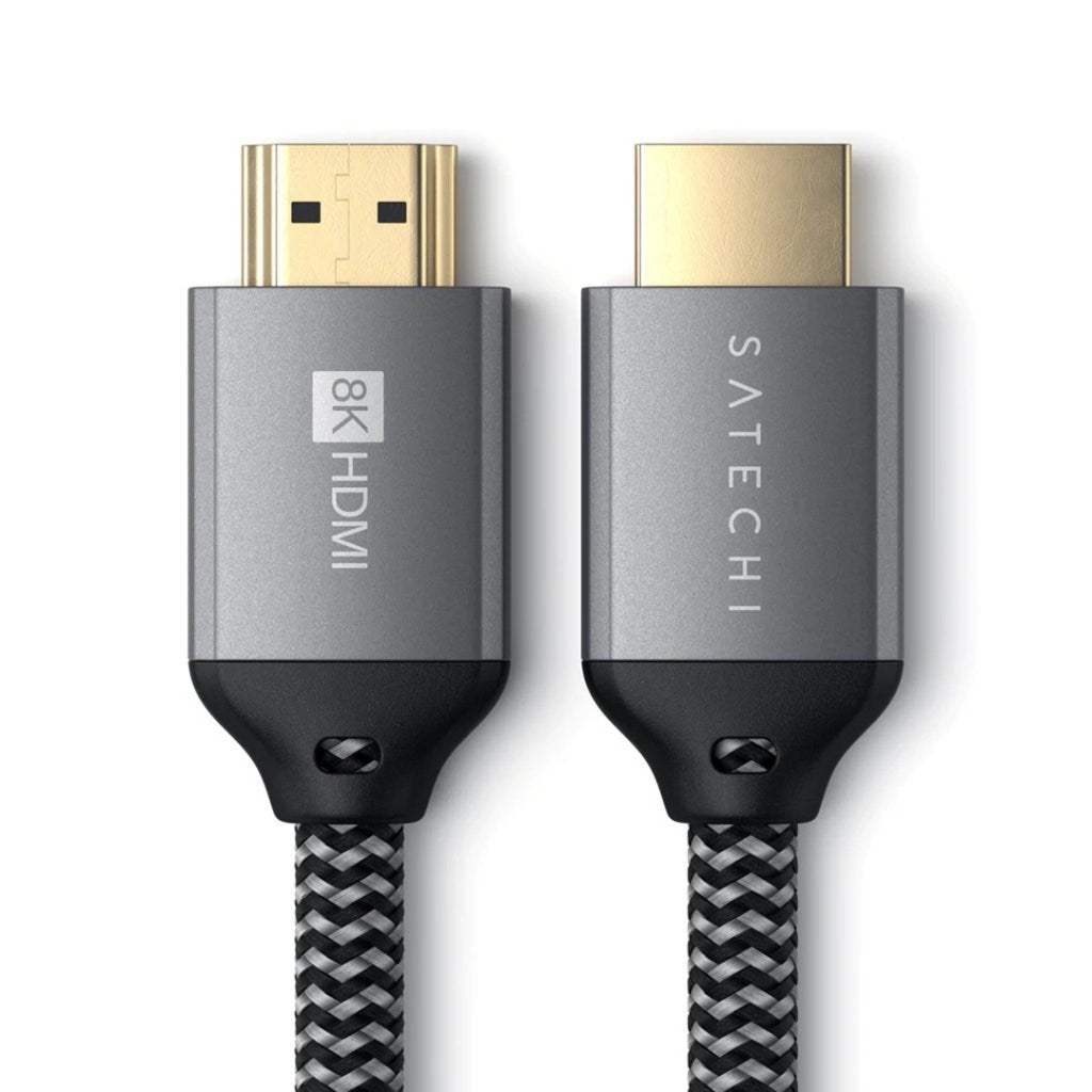 Satechi 8K Ultra High Speed HDMI til HDMI 2m - Grå / Sort