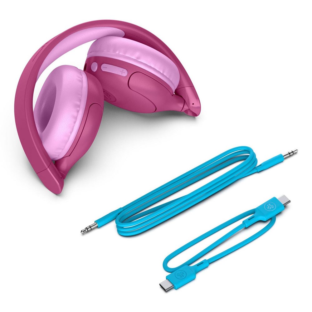JLab JBuddies Pop 2-i-1 Trådlösa Hörlurar för Barn - On-Ear - Rosa