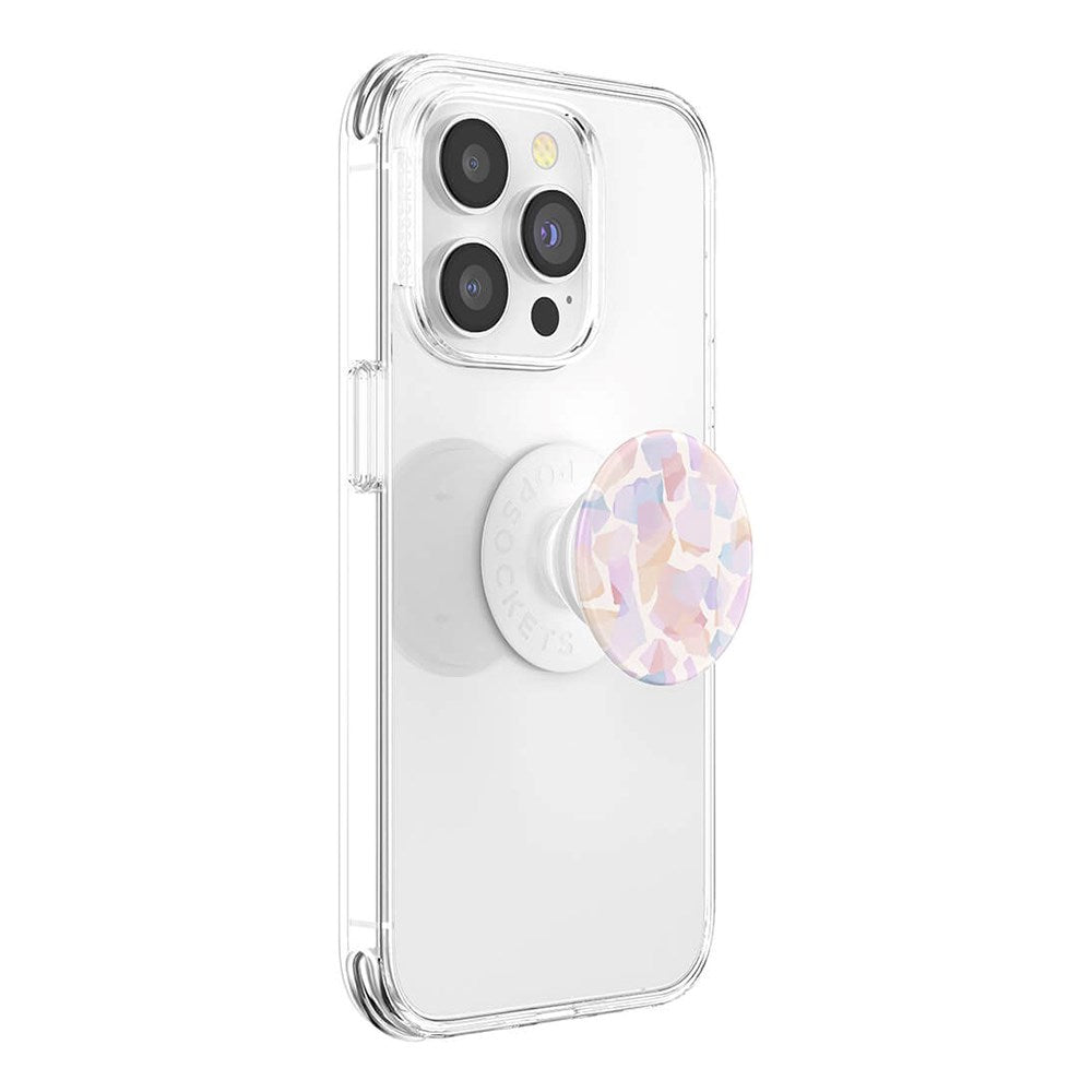 PopSockets PopGrip Original Terrazzo Party Avtagbart Grepp med Stativfunktion - Rosa Mosaik