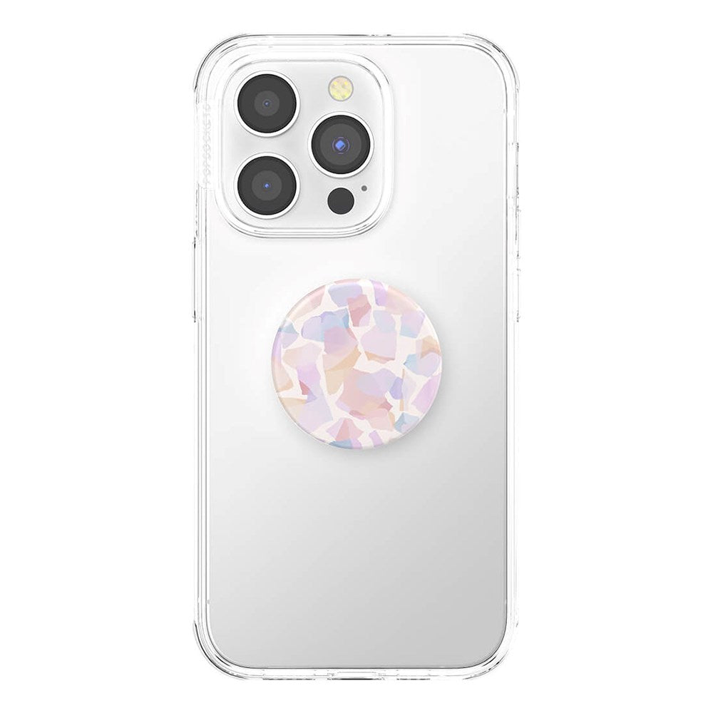 PopSockets PopGrip Original Terrazzo Party Avtagbart Grepp med Stativfunktion - Rosa Mosaik