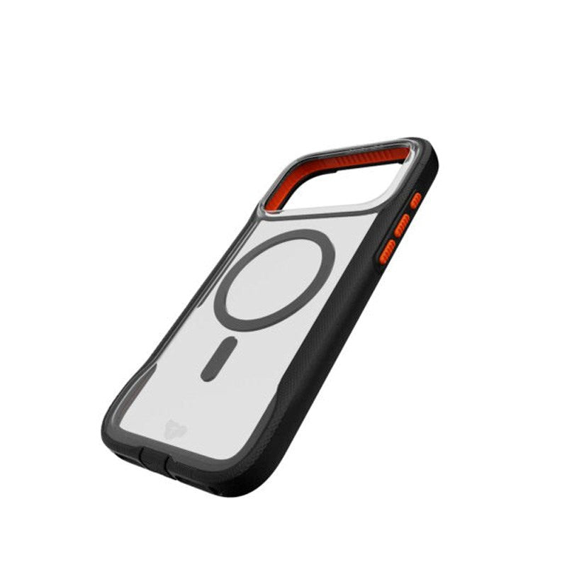 iPhone 17 Pro Max Tech21 EVO Pro Skal med Rem - MagSafe Kompatibel - Genomskinlig / Svart