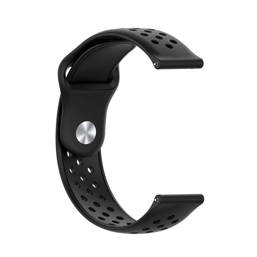 Smartwatch perforerad spänne silikonrem (22mm) - Svart