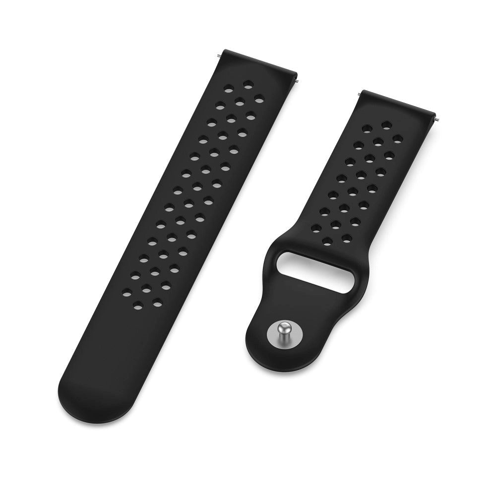 Smartwatch perforerad spänne silikonrem (22mm) - Svart