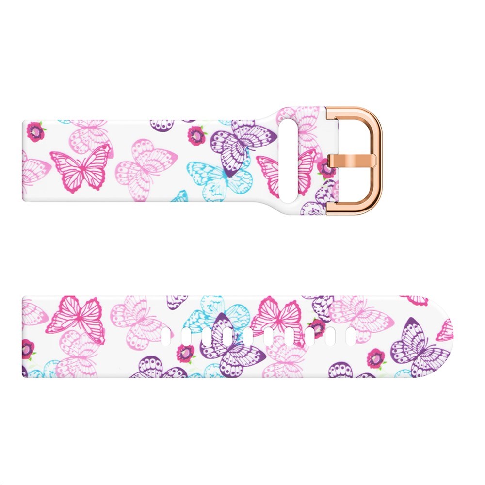 EIDERWOOD Universal (20mm) Smartwatch Silikonarmband - Fjärilar