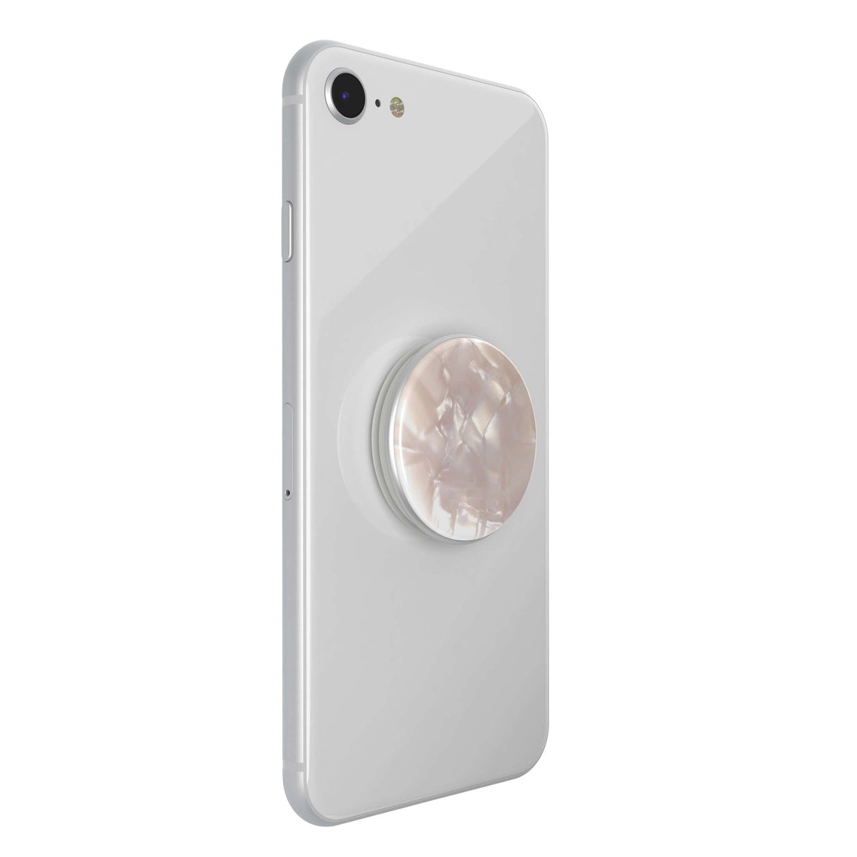 PopSockets Acetate Pearl White Luxe Hållare med Stativfunktion