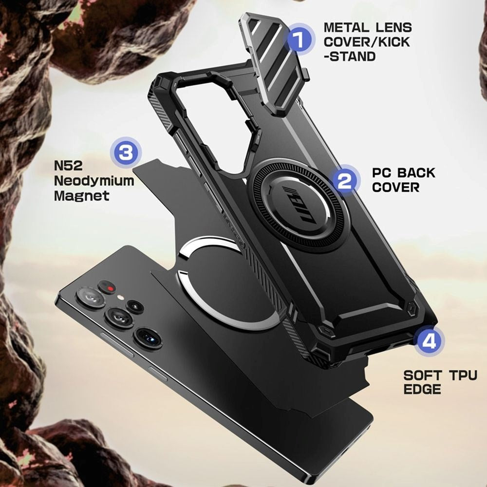 Supcase Unicorn Beetle XT Mag Samsung Galaxy S25 Ultra Skal - MagSafe Kompatibel - Svart