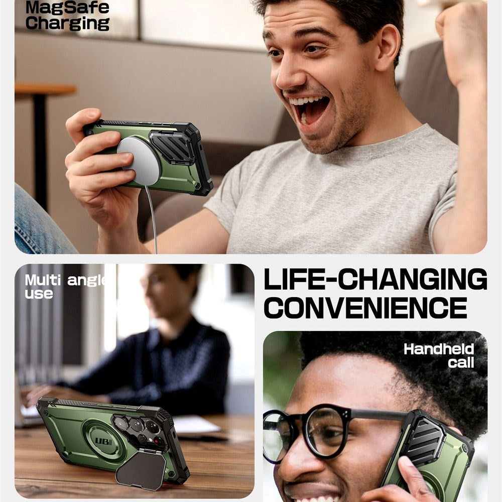 Supcase Unicorn Beetle XT Mag Samsung Galaxy S25 Ultra Skal - MagSafe Kompatibel - Grön