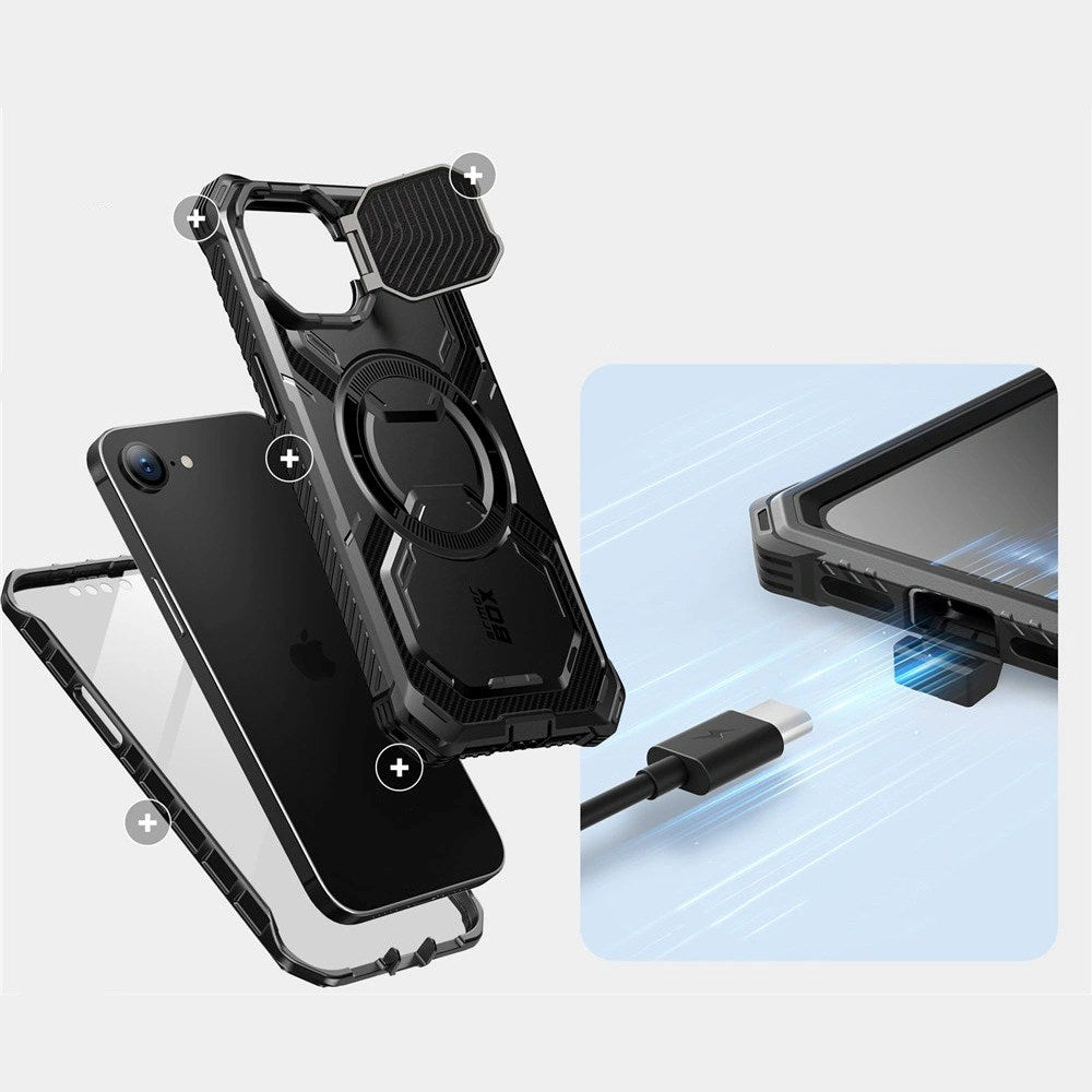Supcase IBLSN Armorbox iPhone 17e / 16e Skal - MagSafe Kompatibel - Svart