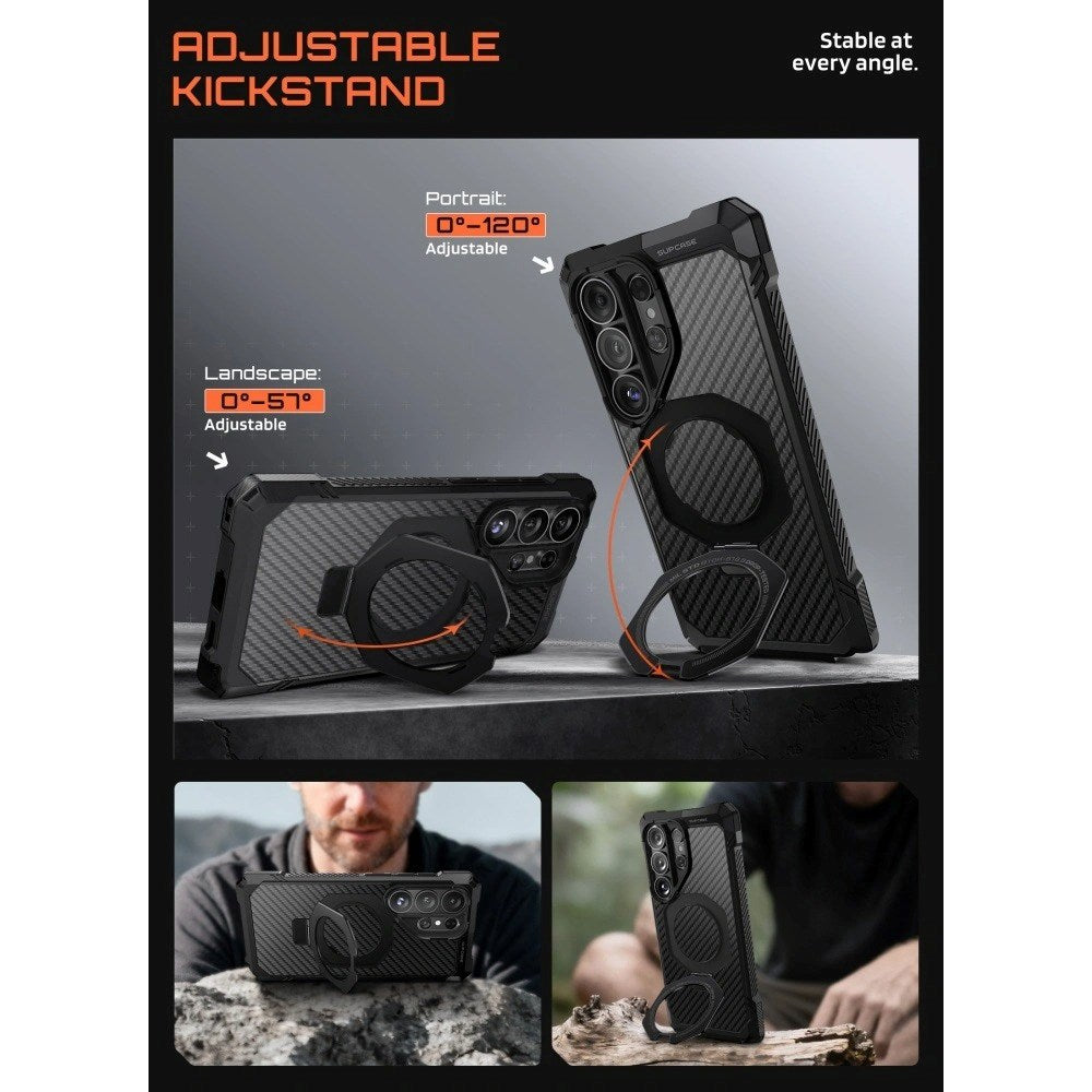 Samsung Galaxy S26 Ultra SUPCASE UB GRIB PRO MAG Skal med Skärmskydd - MagSafe Kompatibel - Svart