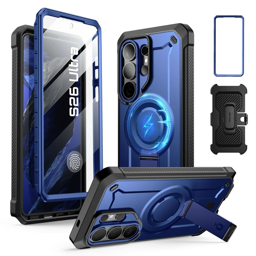 Samsung Galaxy S26 Ultra SUPCASE Unicorn Beetle Pro Mag Skal m. 2x Frontram - MagSafe Kompatibel - Blå