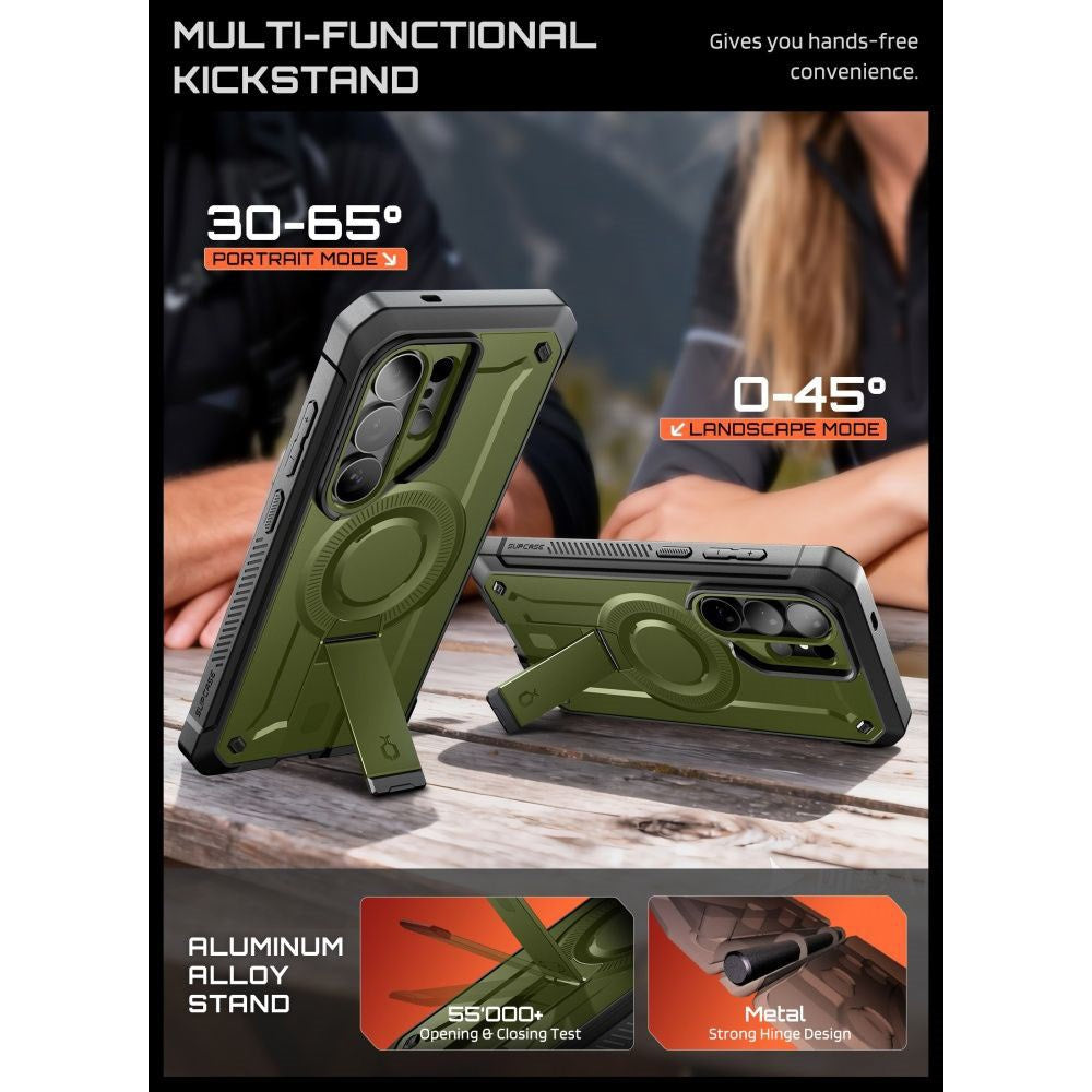 Samsung Galaxy S26 Ultra SUPCASE Unicorn Beetle Pro Mag Skal m. 2x Frontram - MagSafe Kompatibel - Grön