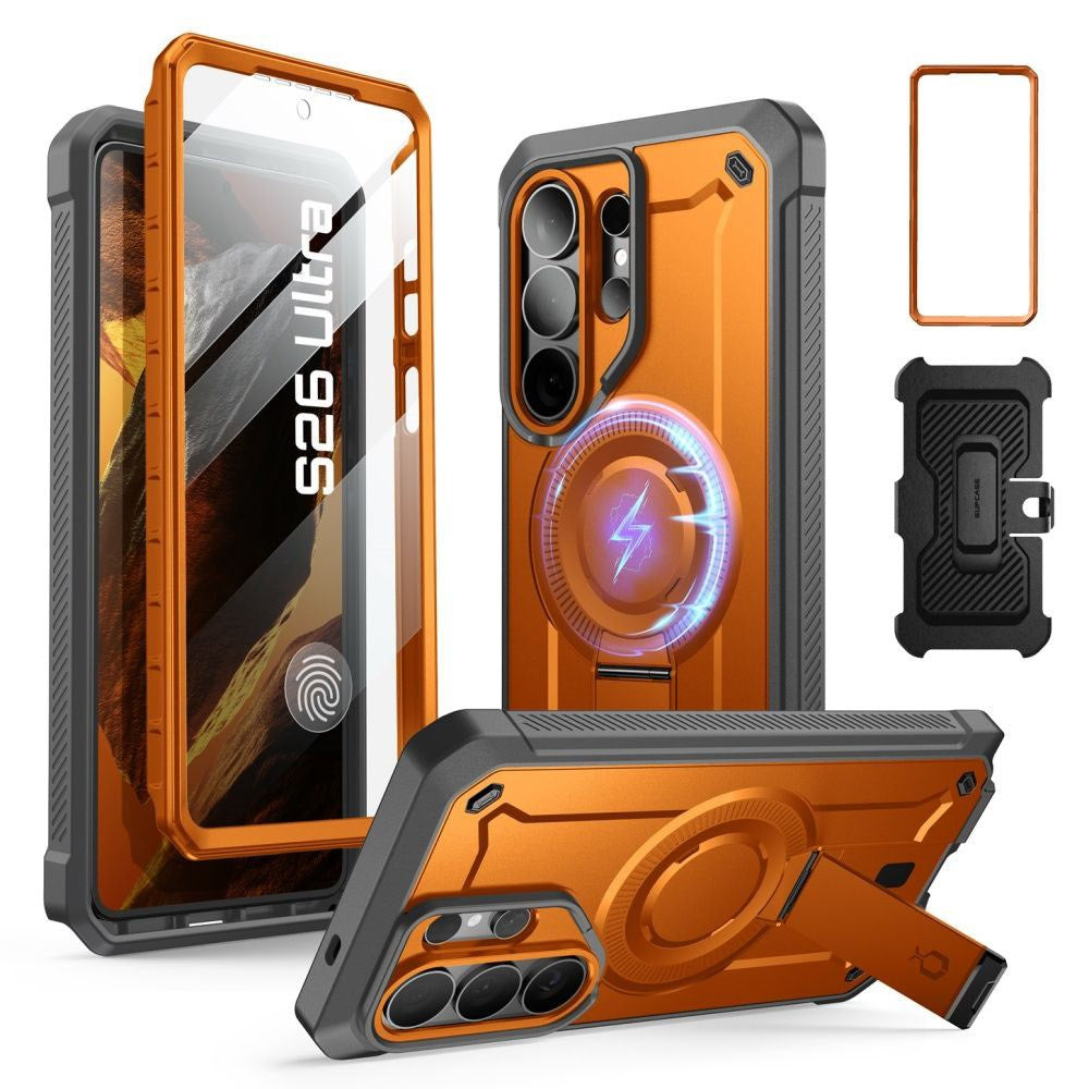 Samsung Galaxy S26 Ultra SUPCASE Unicorn Beetle Pro Mag Skal m. 2x Frontram - MagSafe Kompatibel - Orange