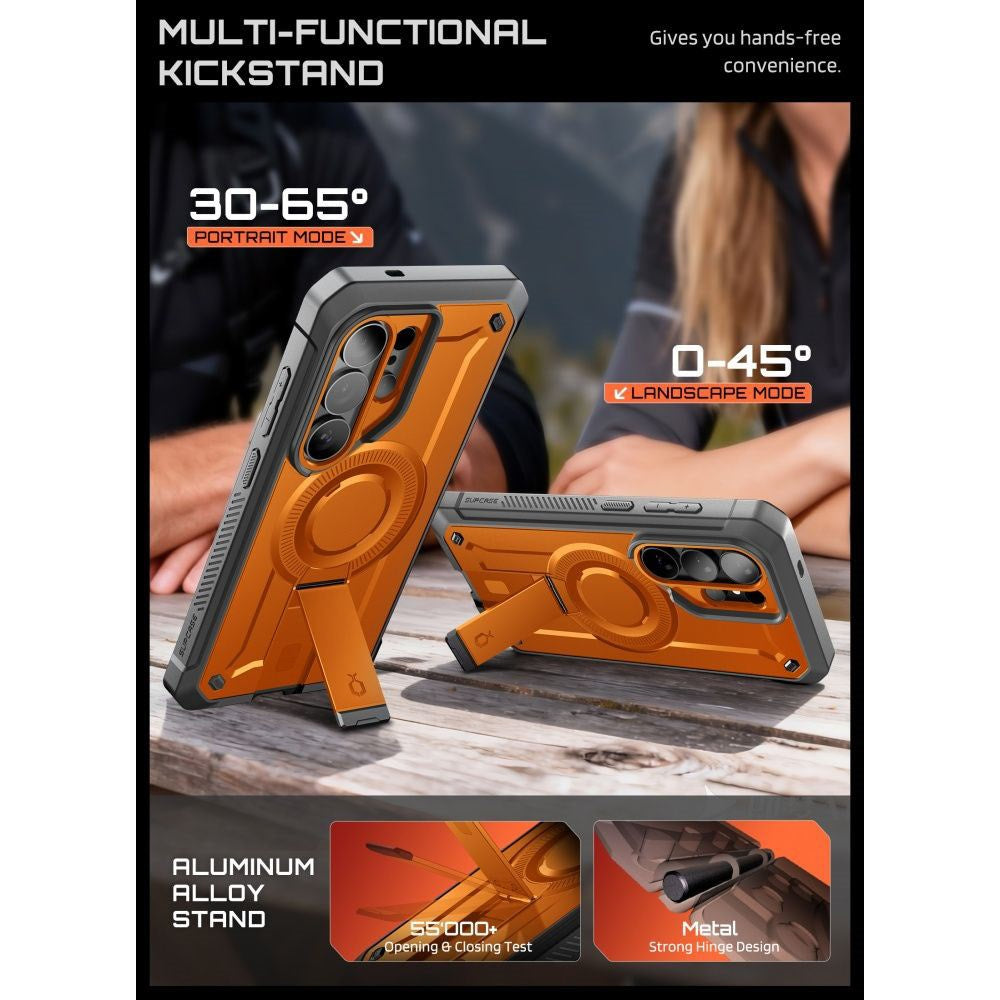 Samsung Galaxy S26 Ultra SUPCASE Unicorn Beetle Pro Mag Skal m. 2x Frontram - MagSafe Kompatibel - Orange