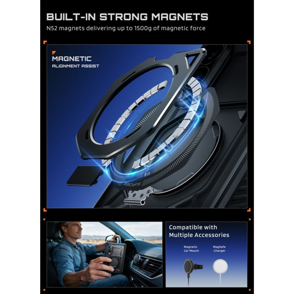 Samsung Galaxy Z Fold8 Supcase UB Grip Mag Skal - MagSafe Kompatibel - Svart