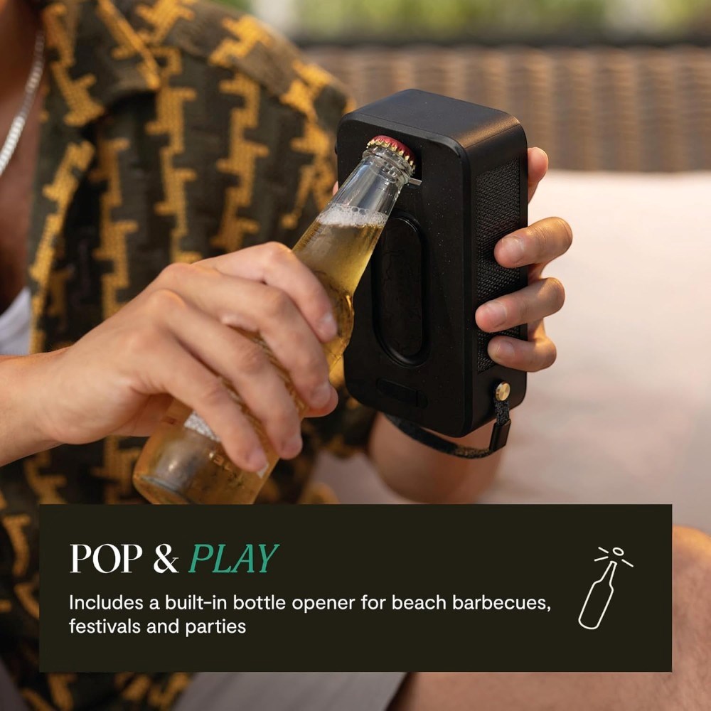 House of Marley Roots Solar Bluetooth Högtalare - Svart / Ljus Bambu