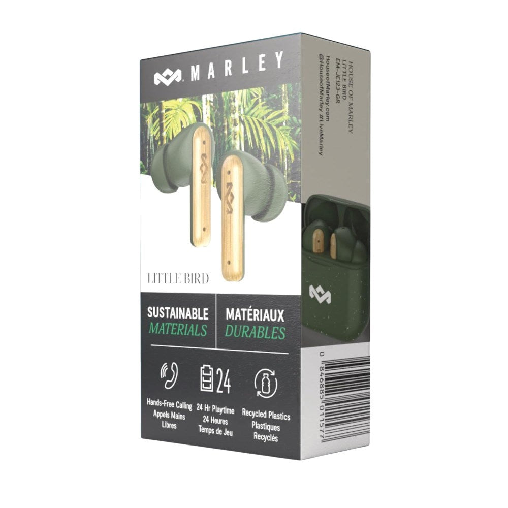 House of Marley Little Bird True Wireless In-Ear Hörlurar - Grön