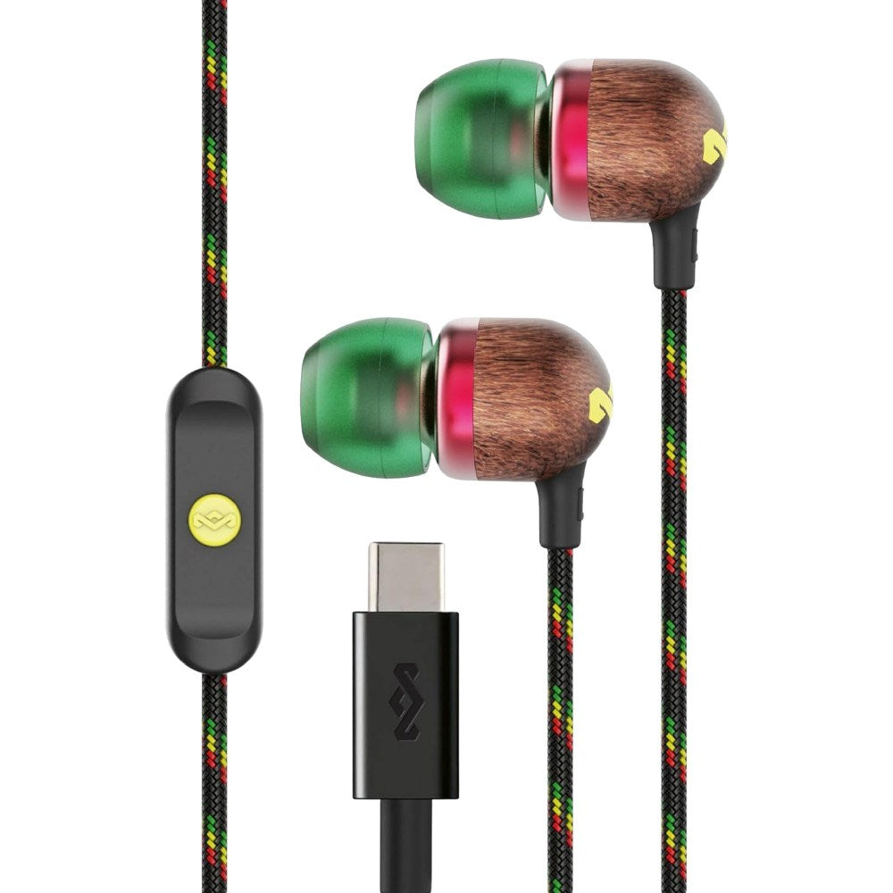 House of Marley Smile Jamaica USB-C In-Ear Hörlurar - Rasta