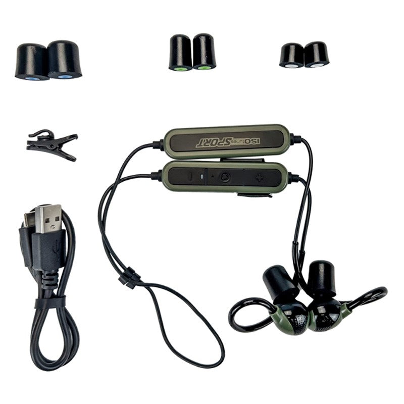 ISOtunes PRO Advance 2.0 Brusreducerande Hörselskydd m. Bluetooth – Svart / Grön