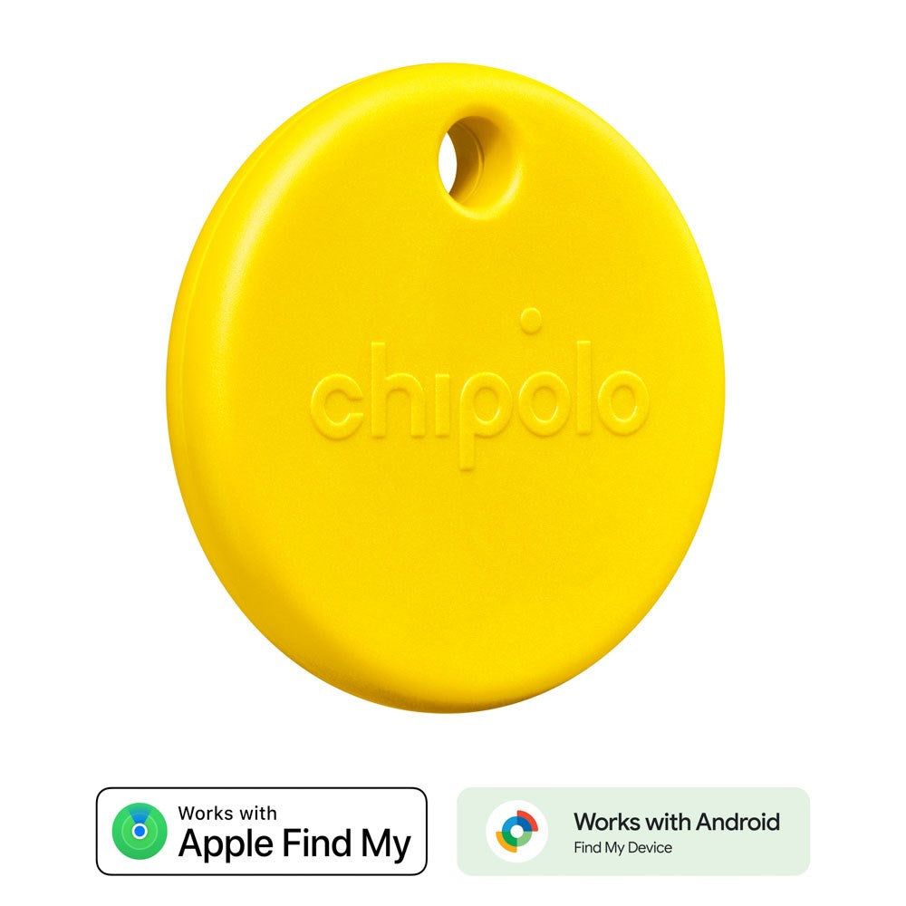 Chipolo POP Bluetooth GPS Tracker - Kompatibel med Apple Find My & Google's Find My Device - Gul