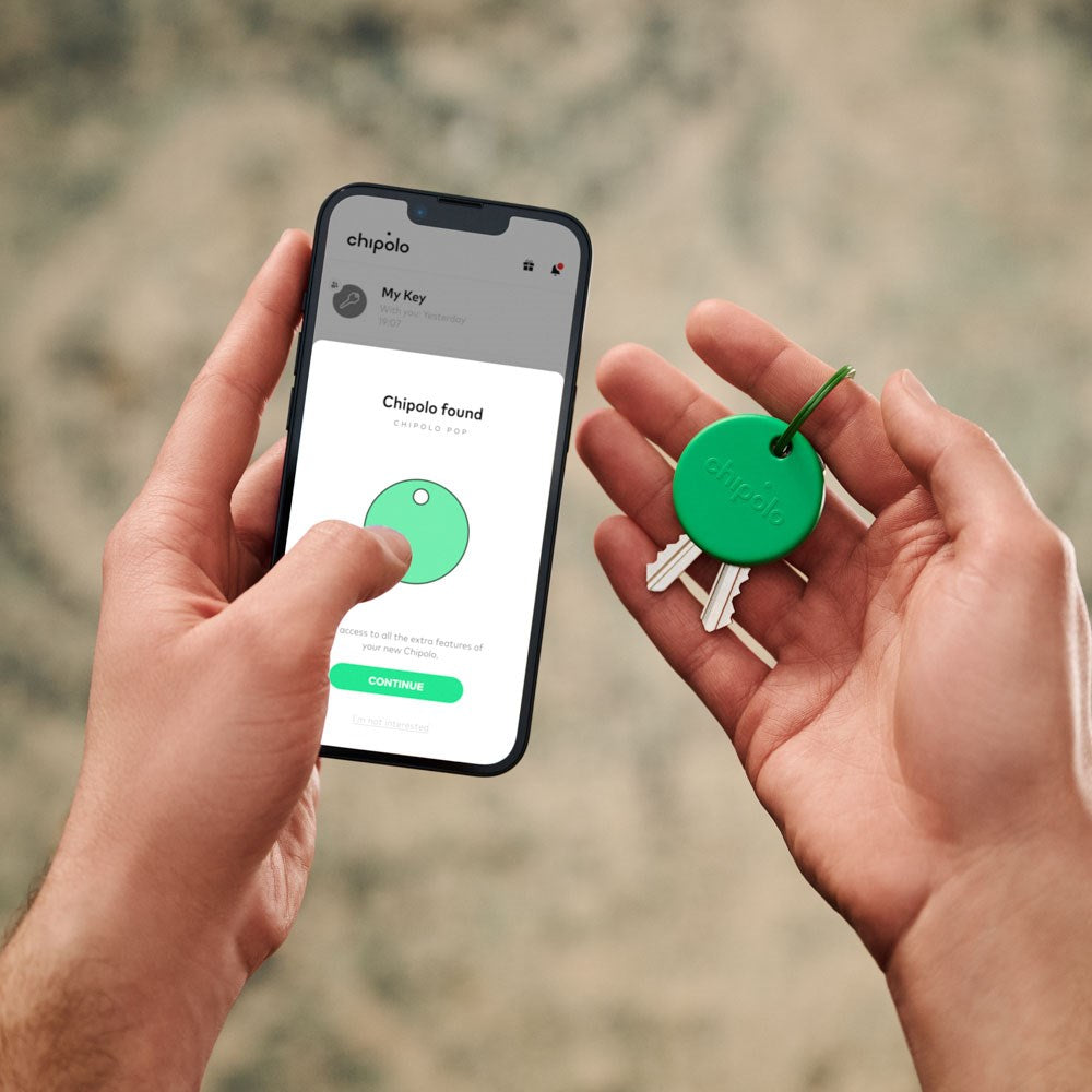 Chipolo POP Bluetooth GPS Tracker - Kompatibel med Apple Find My & Google's Find My Device - Grön