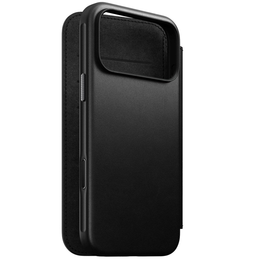 iPhone 18 Pro Nomad Modern Leather Folio Case - MagSafe Kompatibel - Black