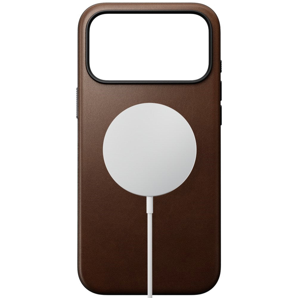 iPhone 18 Pro Max Nomad Modern Leather Case - MagSafe Kompatibel - Brown