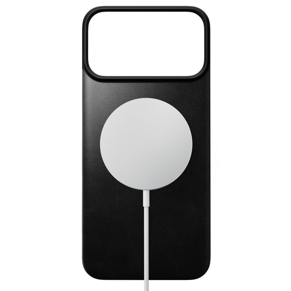 iPhone 18 Pro Max Nomad Magnetic Horween Leather Back Case - MagSafe Kompatibel - Black