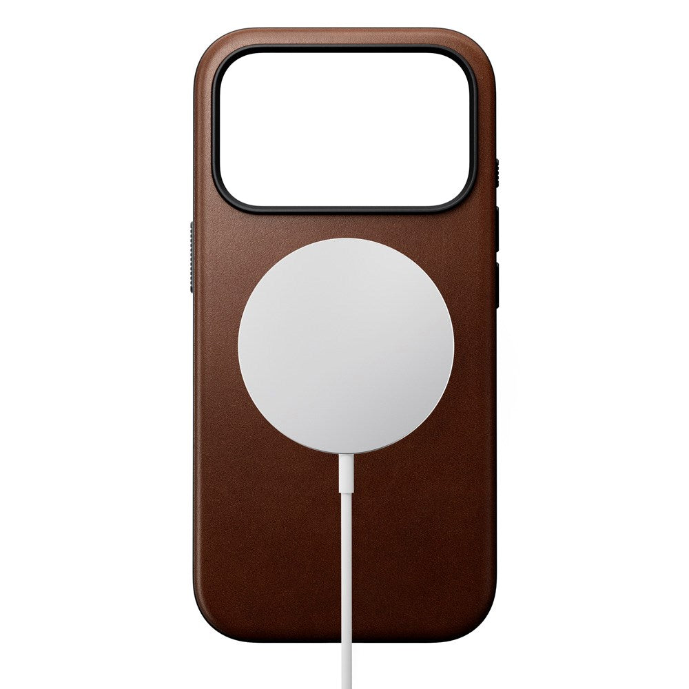 Nomad iPhone 17 Pro Modern Leather Case - MagSafe Kompatibel - Brown