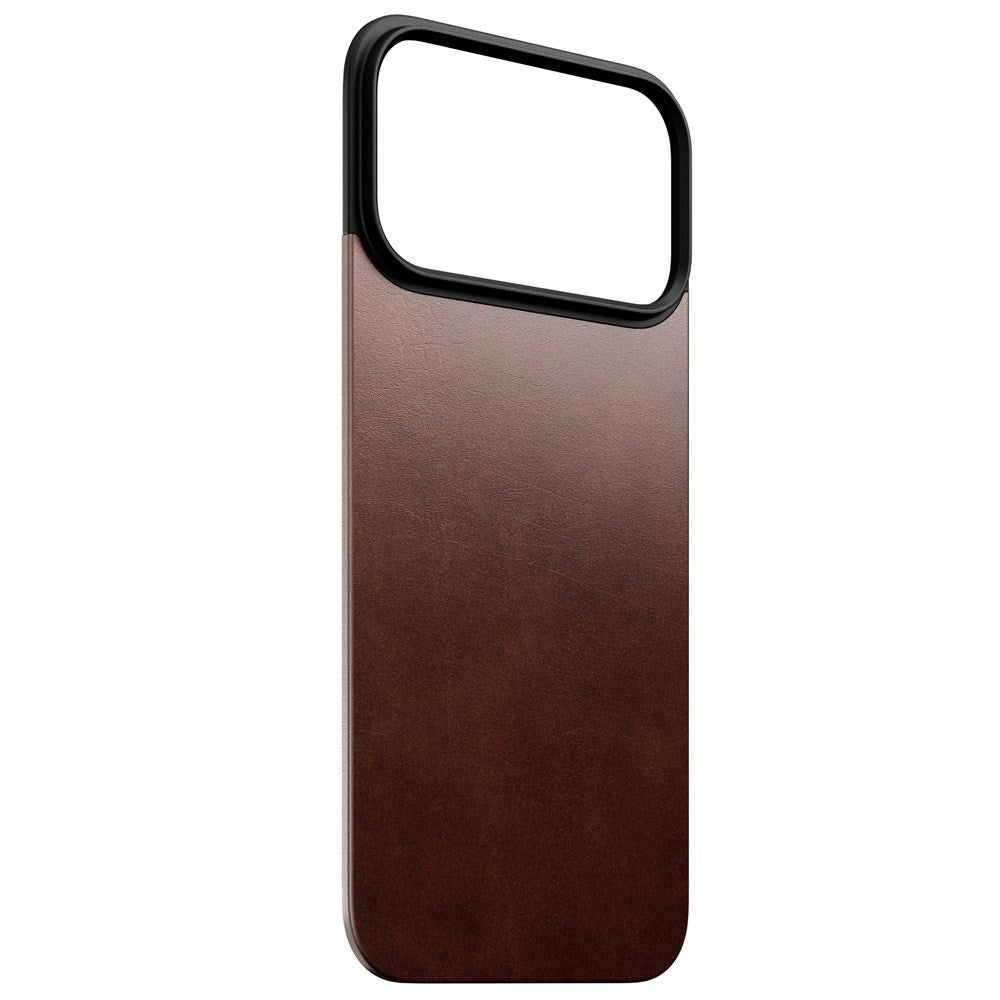 Nomad iPhone 17 Pro Max Magnetic Horween Leather Back Case - MagSafe Kompatibel - Rustic Brown