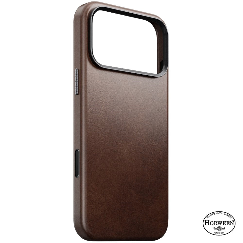 iPhone 18 Pro Max Nomad Traditional Horween Leather Case - MagSafe Kompatibel - Rustic Brown