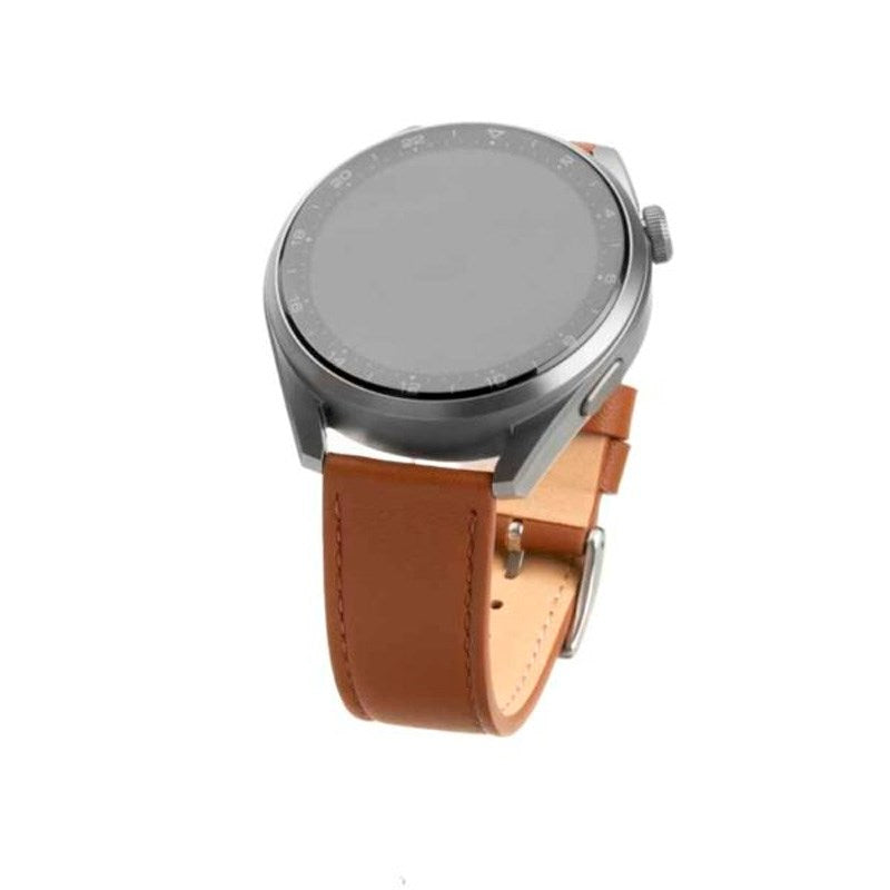 Fixed Universal Smartwatch Äkta Läder Rem (22mm) - Brun