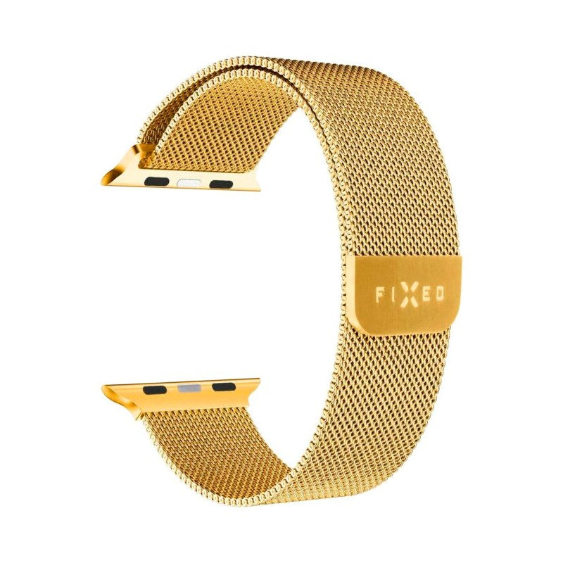 Apple Watch (38 / 40 / SE / 41 / 42mm) Fixed Mesh Metall Rem - Guld