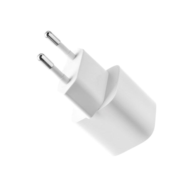 Fixed Mini Väggladdare m. 1x USB-C / 1x USB-C Kabel 20W - 1m - Vit