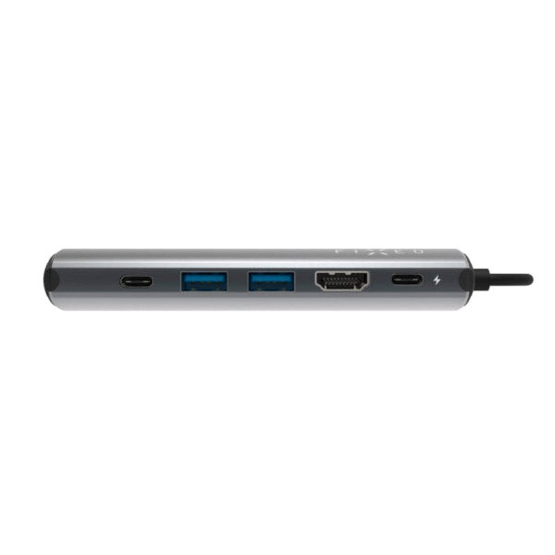 Fixed 100W HubPro 6-i-1 USB-C Multiport Adapter - Grå