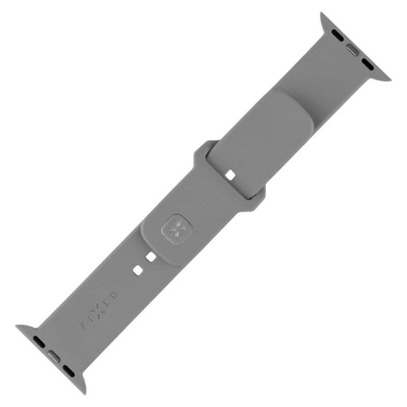 Apple Watch (38 / 40 / SE / 41 / 42mm) Fixed Sporty Silikon Rem Set - Ljusgrå