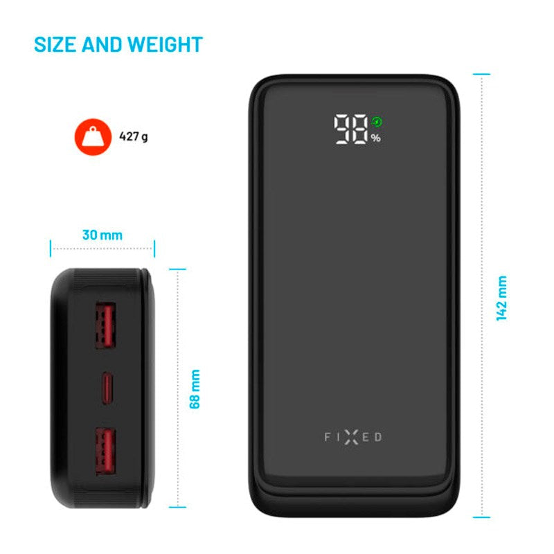 Fixed Zen2 20 - 20W PowerBank 20.000 mAh - Svart