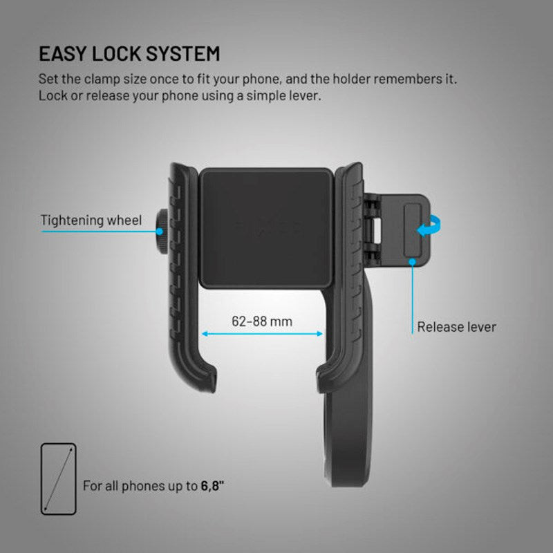 Fixed Mobilhållare för Cykel - Svart