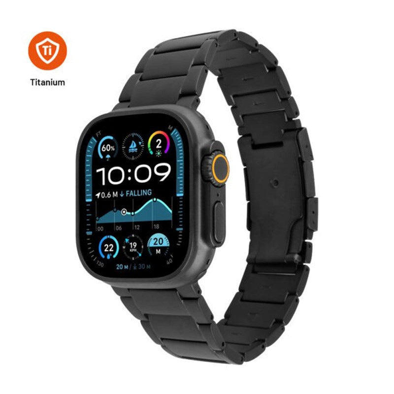 Fixed Apple Watch (42/44/SE/45/46/49) Titanium Rem - Svart