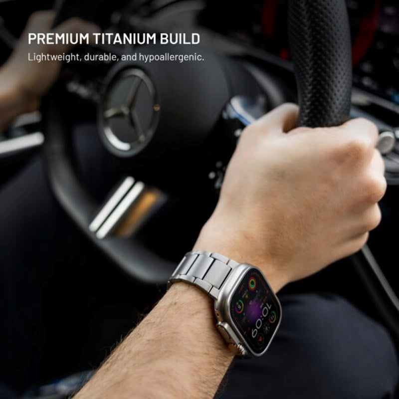 Fixed Apple Watch (42/44/SE/45/46/49) Titanium Rem - Grå