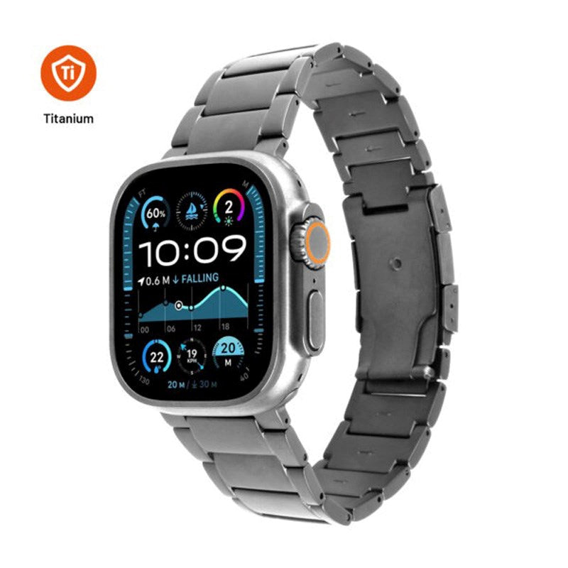 Fixed Apple Watch (42/44/SE/45/46/49) Titanium Rem - Grå