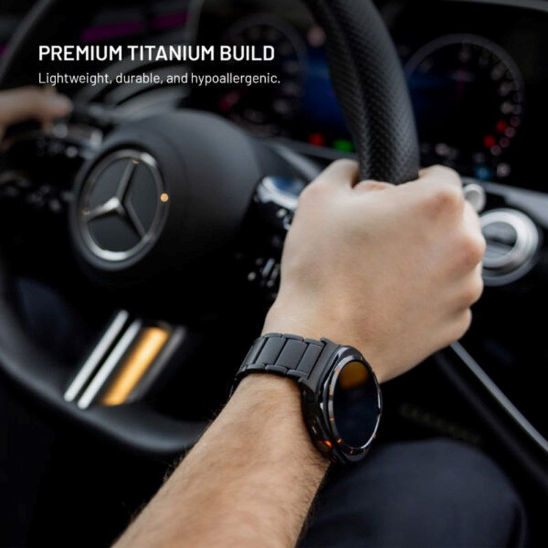 Fixed Universal Garmin 22mm QuickFit Titanium Rem - Svart