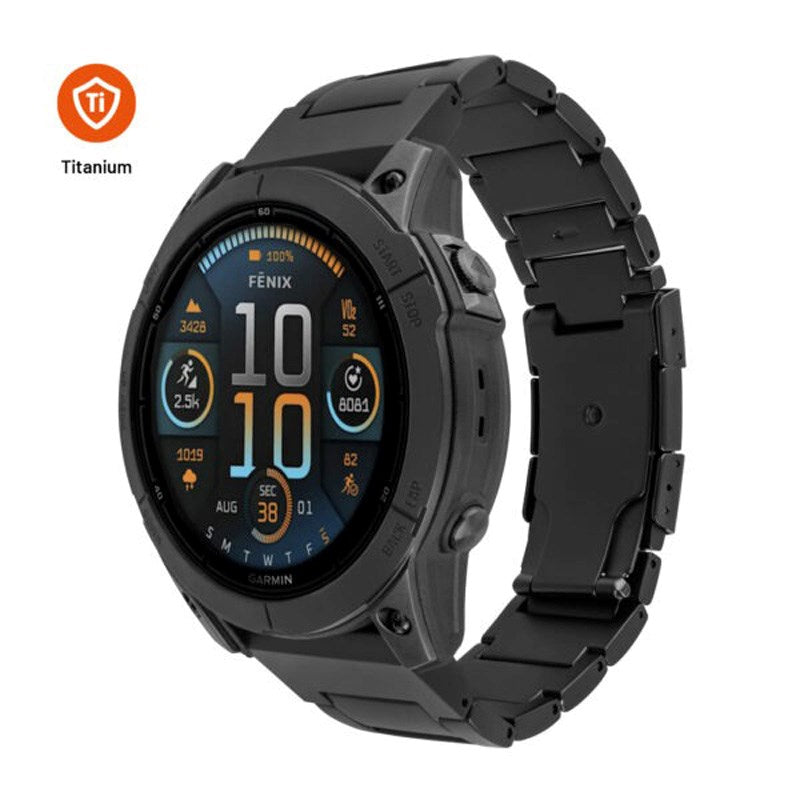 Fixed Universal Garmin 26mm QuickFit Titanium Rem - Svart