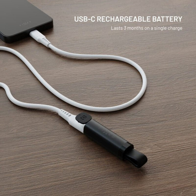 Fixed Spårningsenhet med USB-C-Laddning - Apple Find My Kompatibel - Svart