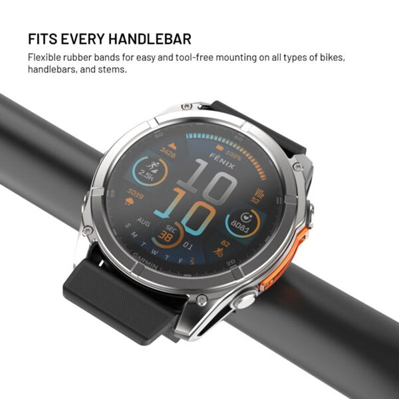 Fixed Monteringskit för Garmin Smartwatch (22 mm) / Garmin Edge Cykeldator för Cykel - Svart