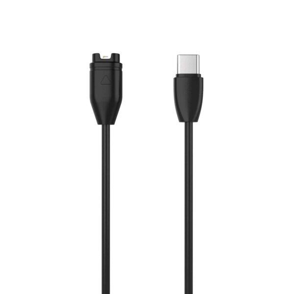 Fixed USB-C Laddningskabel för Garmin Smartwatch - 2m - Svart
