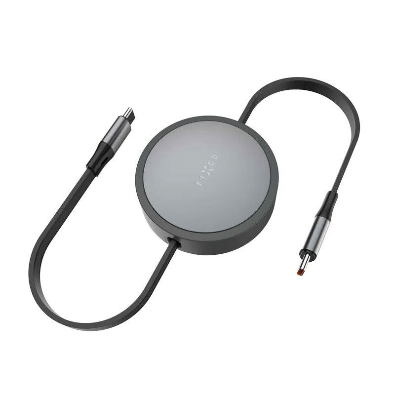 Fixed Utdragbar 100W USB-C till USB-C-Kabel - 1m - Svart